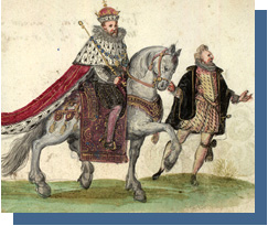 Album amicorum: 149v (159v) King James riding to Parliament