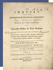An Inquiry in to the Principles of POlitical OEconomyy-Title page