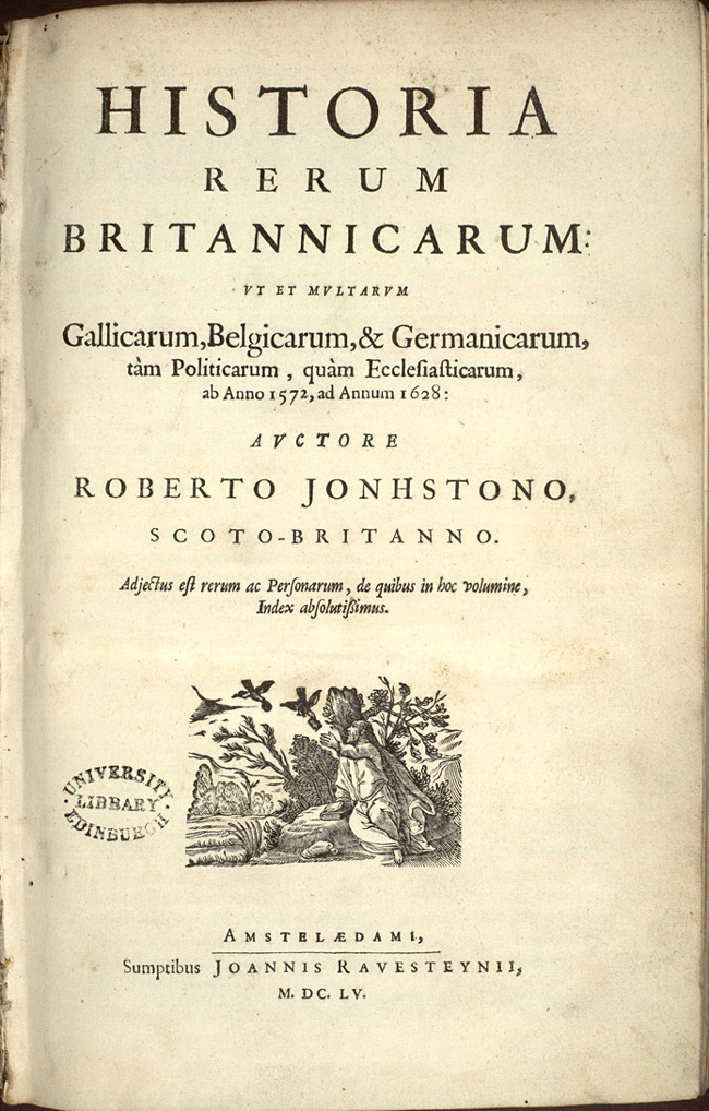 Historia Rerum Britannicarum 1572-1628 - Engraved title page 