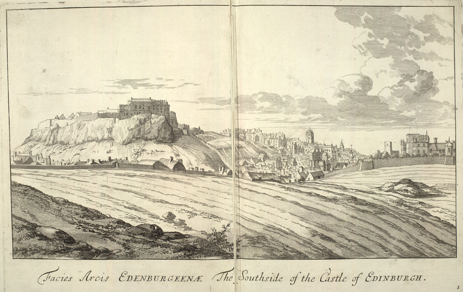 Theatrum Scotiae - pl. 1: South side of Edinburgh Castle