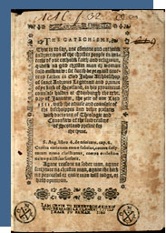 The Cathechisme - 1st Book printed in St Andrews - Title page including Clement Litil's seals